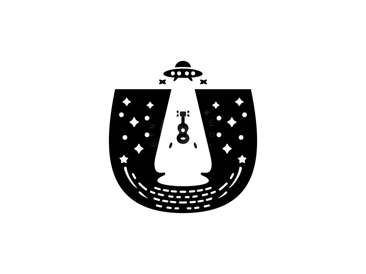 U Ufo Ukulele Logo - Media Logo design by ProffAlice for sale on Highlogo