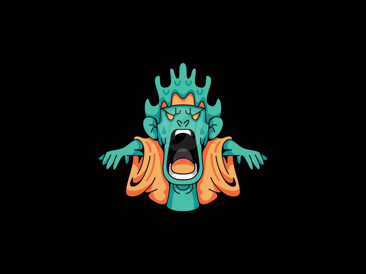 Green Zombie Scream Logo - Gaming Logo design by ProffAlice for sale on Highlogo