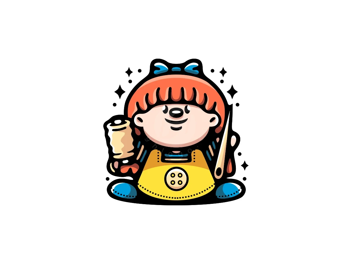 Mascot Craftsman Doll Logo - Logo Logo design by ProffAlice for sale on Highlogo