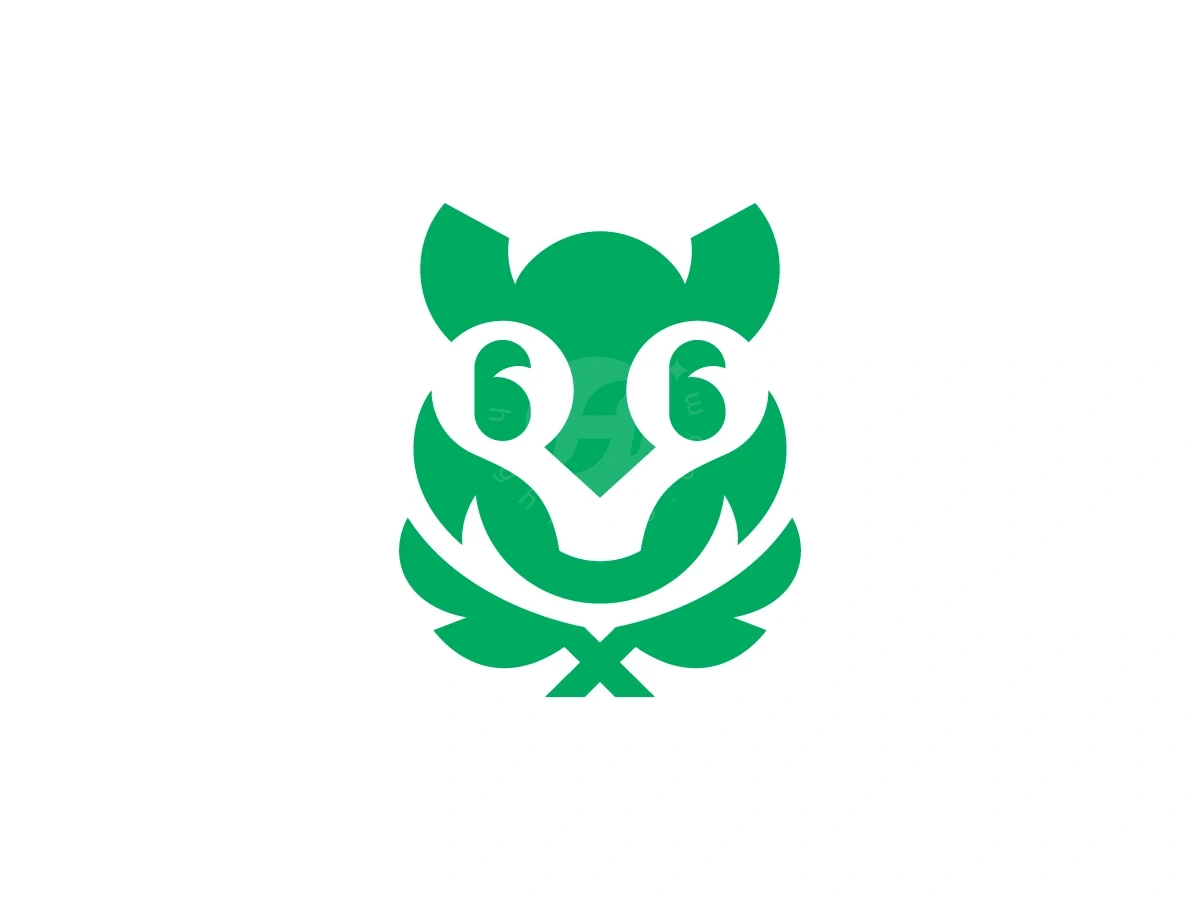 Organic Leaves Owl Head Logo - Beauty Logo design by Januzich for sale on Highlogo