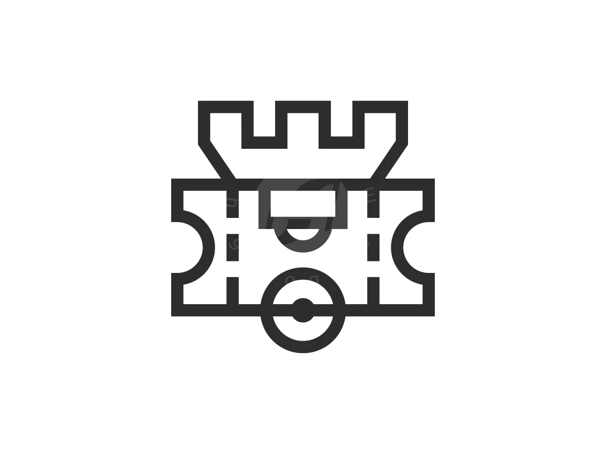 Football Field Castle Ticket Logo - Sports Logo design by Januzich for sale on Highlogo