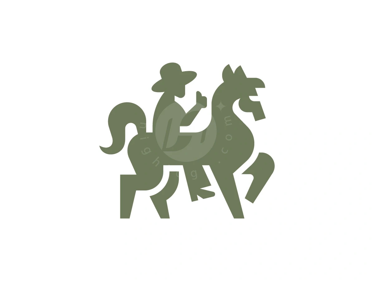 Cowboy Equestrian Horse Thumbs Up Logo - Sports Logo design by Januzich for sale on Highlogo