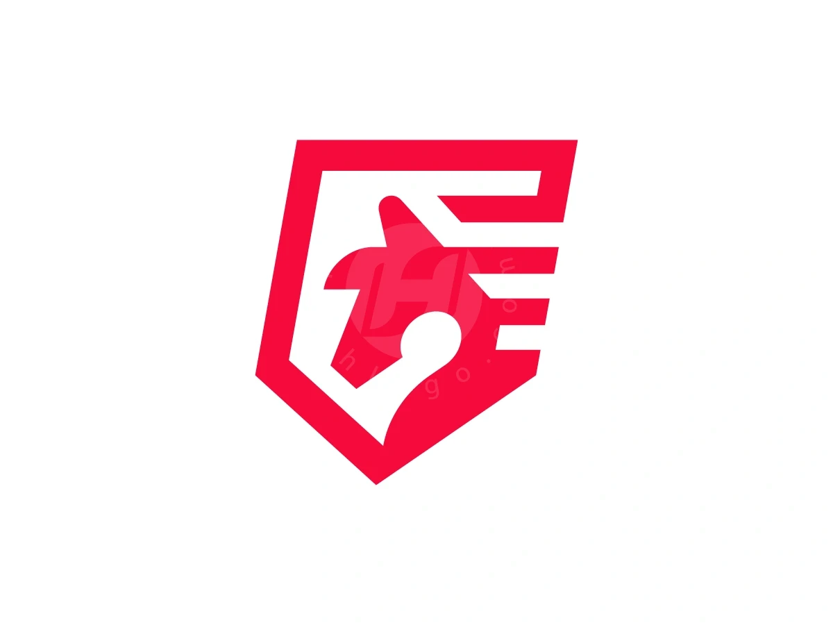Unicorn Head Shield Fast Logo - Sports Logo design by Januzich for sale on Highlogo