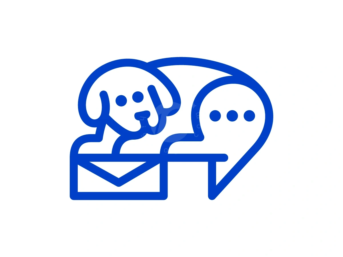 Dog Bubble Chat Mail Logo - Technology Logo design by Januzich for sale on Highlogo