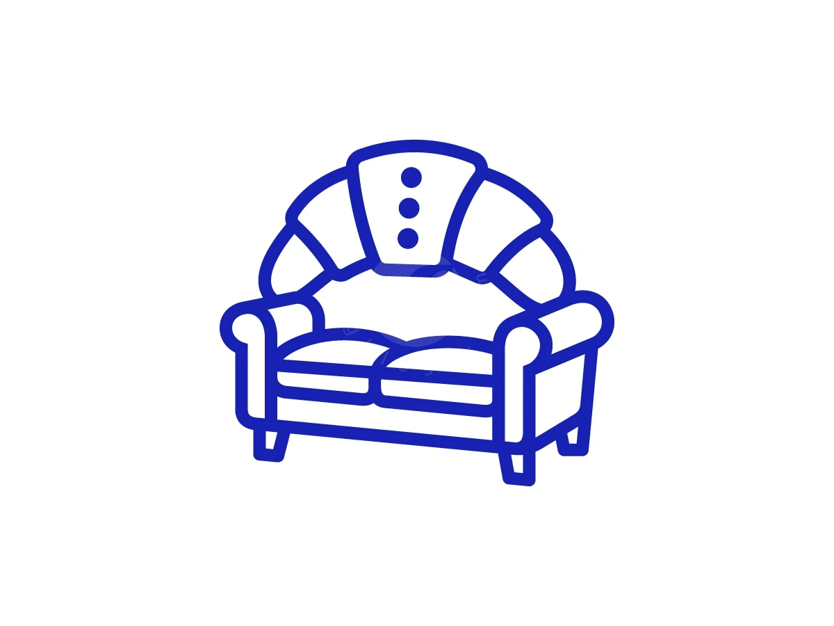 Croissant Sofa Or Couch Logo - Food Logo design by Januzich for sale on Highlogo