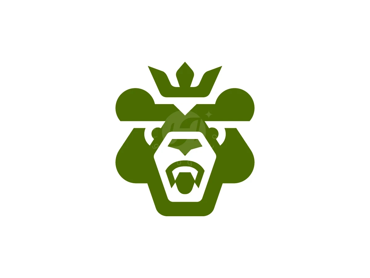 Grizzly Coffin King Head Logo - Animal Logo design by Januzich for sale on Highlogo