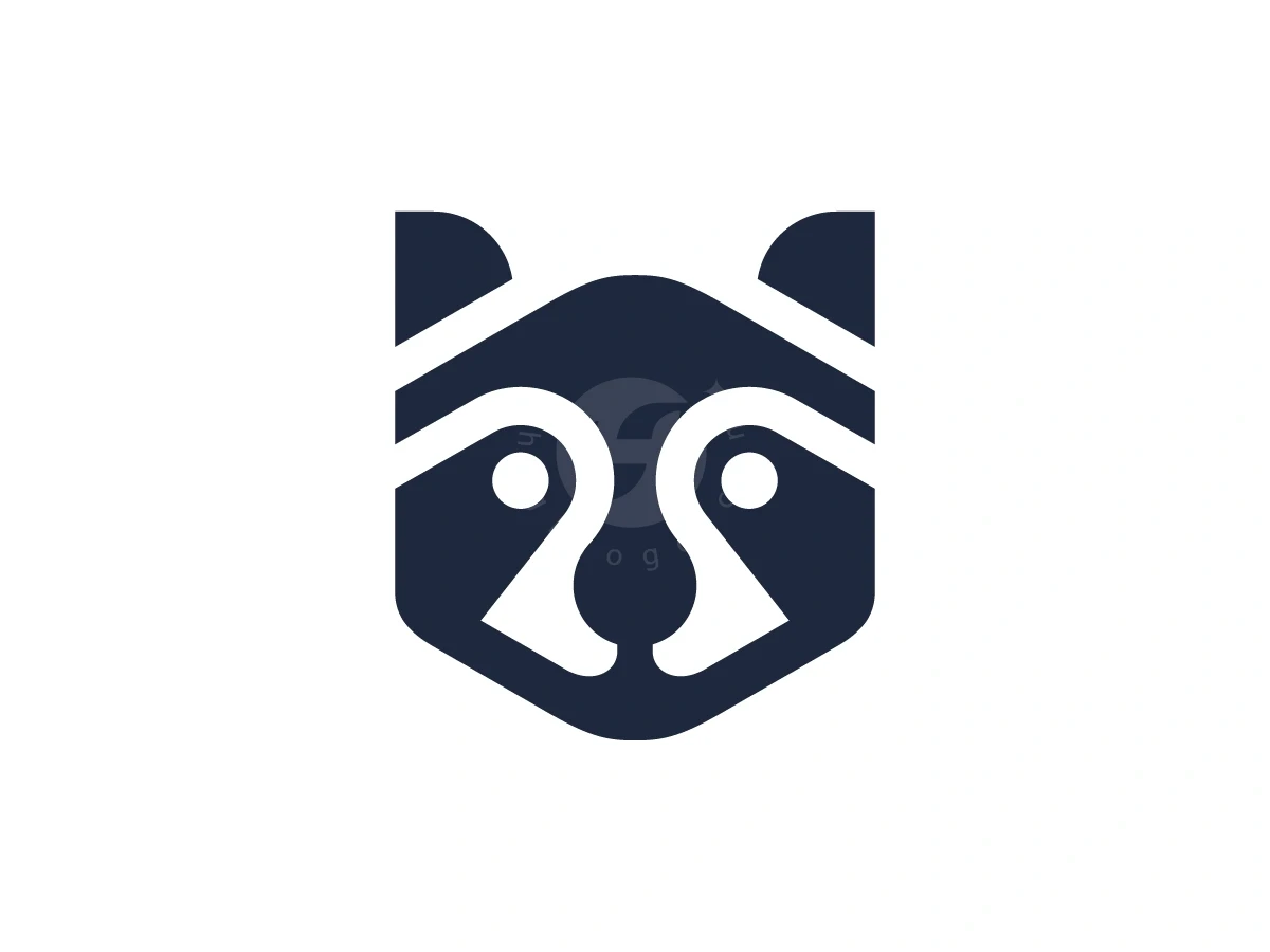 Racoon Head Hexagon Geometric Logo - Animal Logo design by Januzich for sale on Highlogo