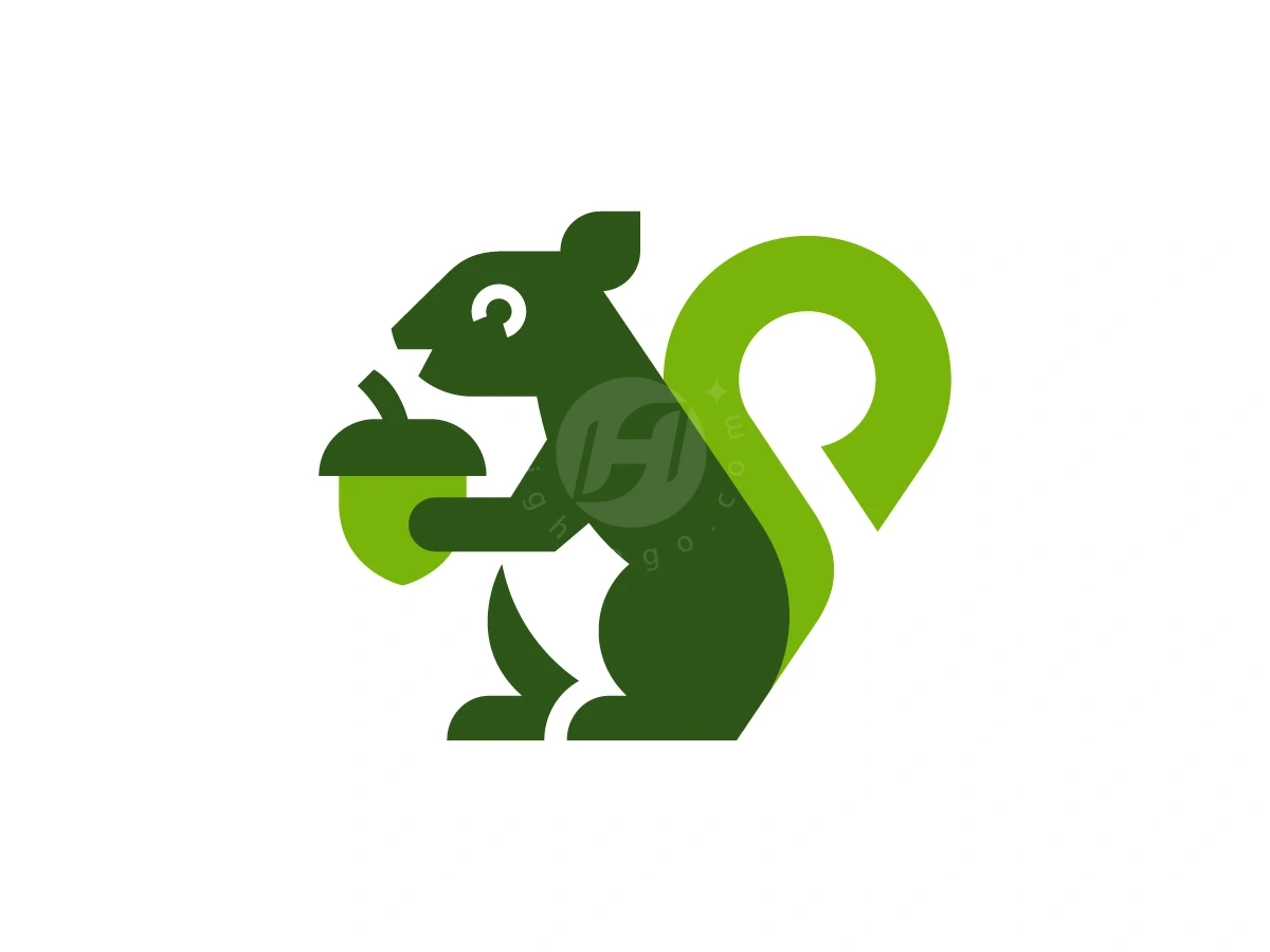 Squirrel Pin Location Tail Logo - Travel Logo design by Januzich for sale on Highlogo