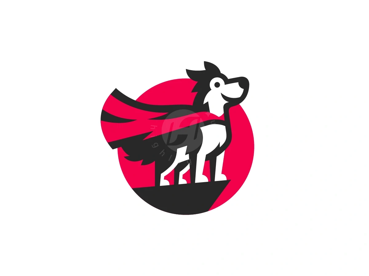Super Dog Red Cape Logo - Animal Logo design by Januzich for sale on Highlogo
