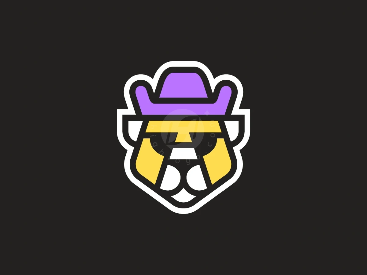 Grizzly Cowboy Hat Mascot Logo - Animal Logo design by Januzich for sale on Highlogo