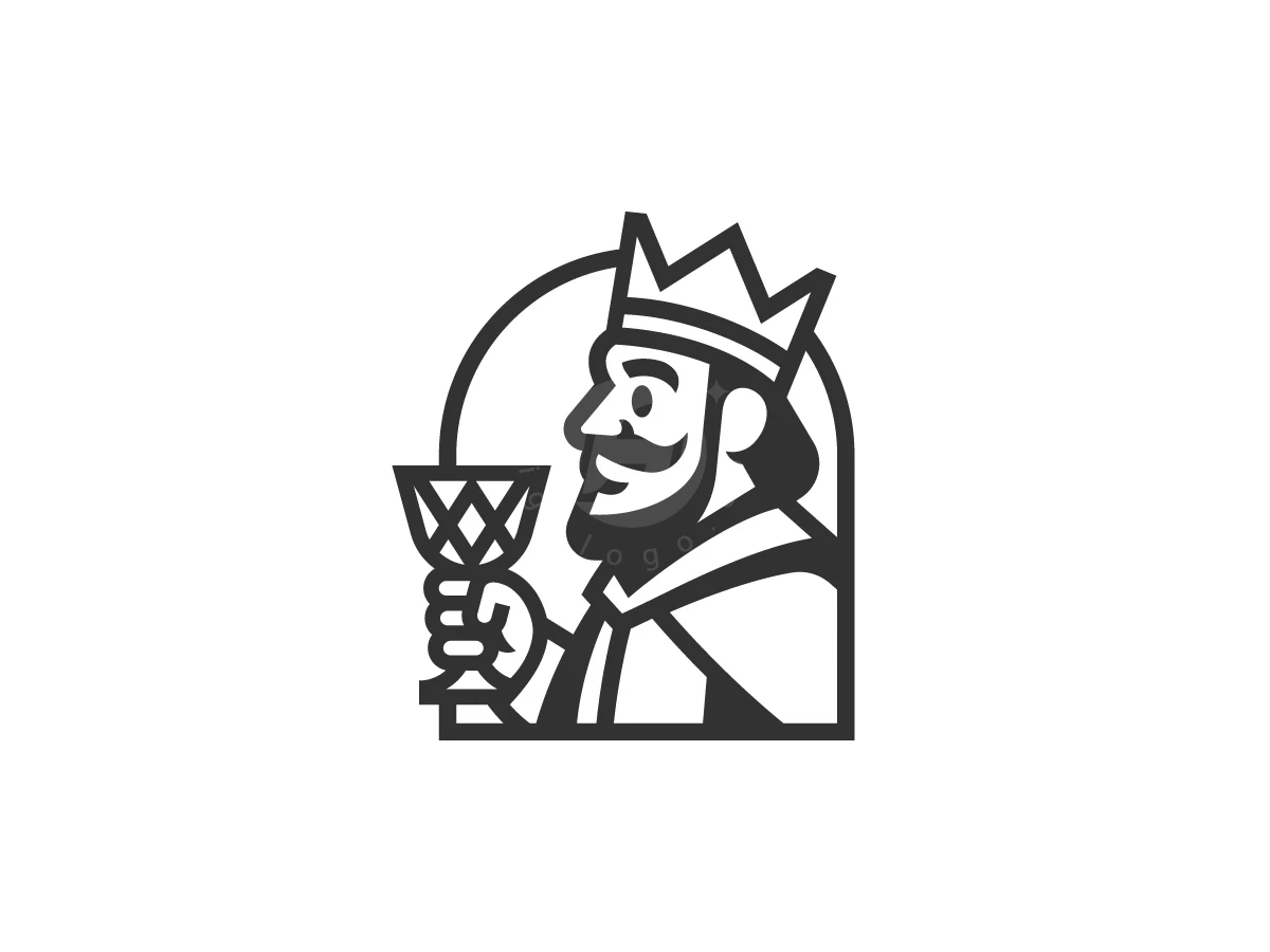 King Holding Glass Of Wine Logo - Financial Logo design by Januzich for sale on Highlogo