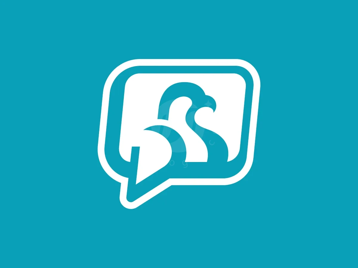 Penguin Wings Bubble Chat Logo - Technology Logo design by Januzich for sale on Highlogo