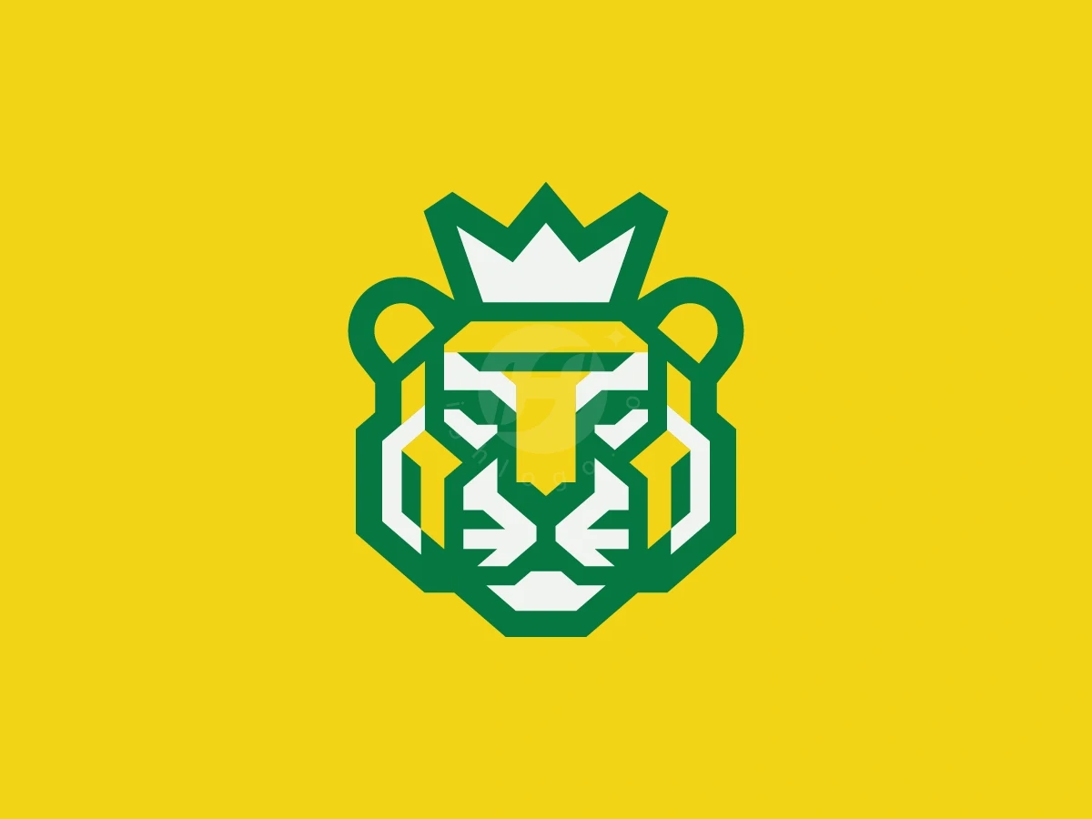 Geometric Tiger King Head Logo - Animal Logo design by Januzich for sale on Highlogo