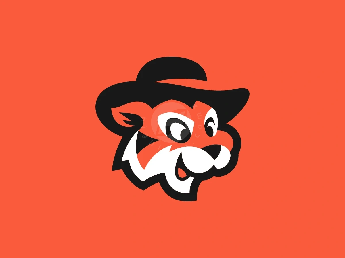 Tiger Classic Hat Mascot Logo - Animal Logo design by Januzich for sale on Highlogo