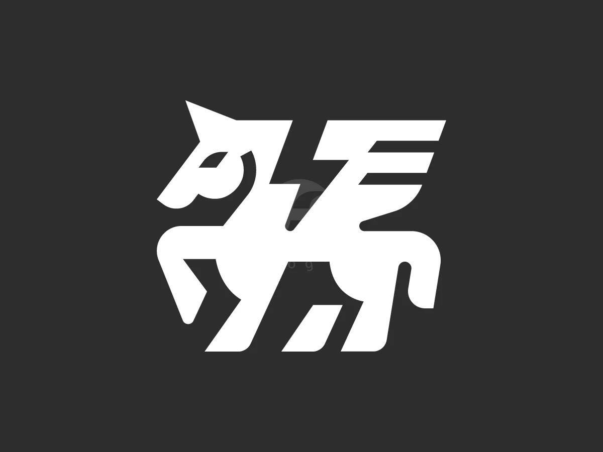 Pegasus Thunder Bolt Logo - Travel Logo design by Januzich for sale on Highlogo