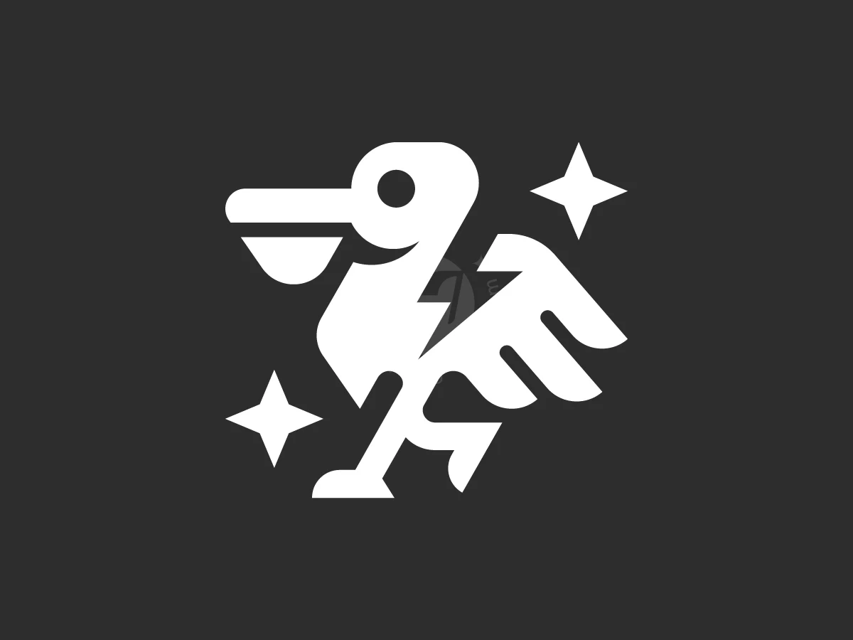 Pelican Bolt Runner Logo - Animal Logo design by Januzich for sale on Highlogo