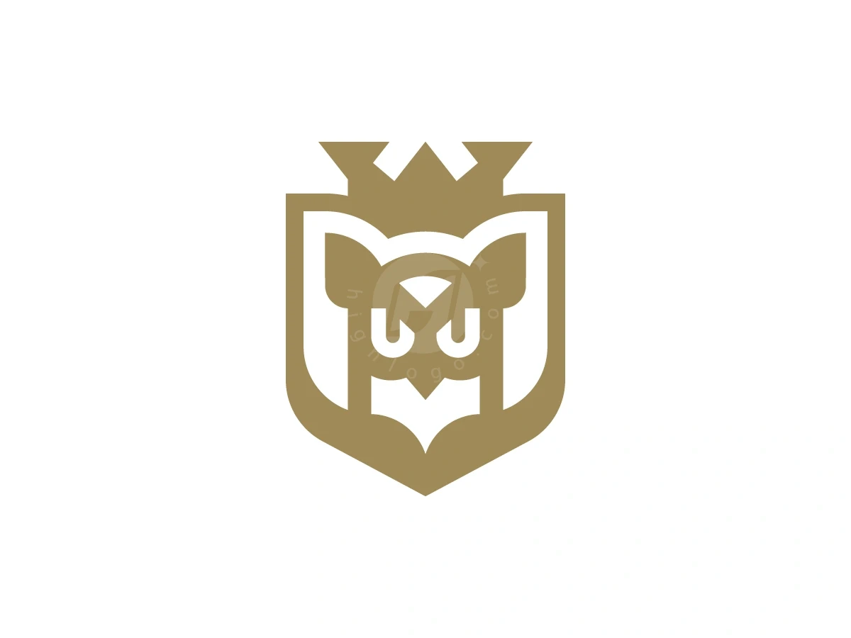 Owl King Shield Crown Logo - Sports Logo design by Januzich for sale on Highlogo