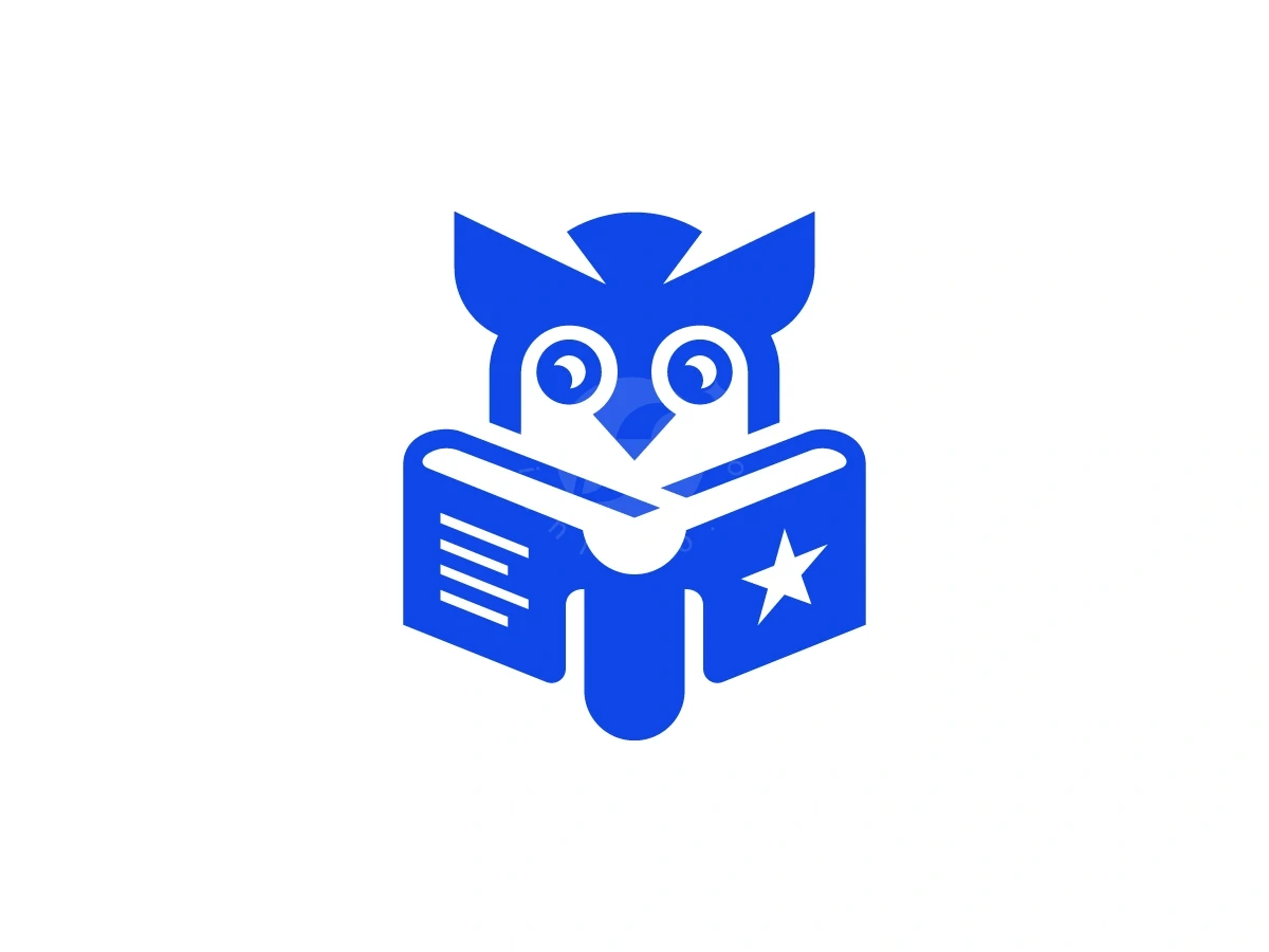 Owl Reading A Book Logo - Organizations Logo design by Januzich for sale on Highlogo
