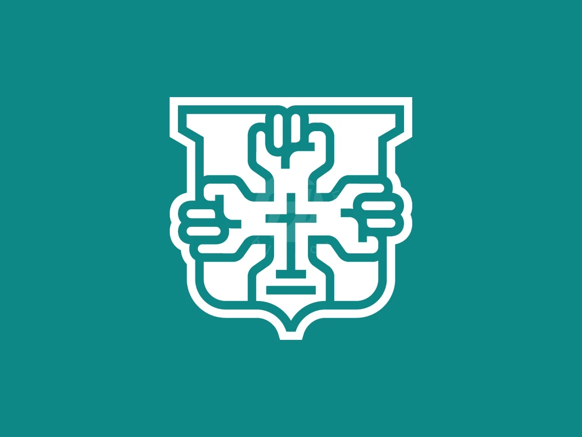 Cross Fists Shield Logo - Health Logo design by Januzich for sale on Highlogo