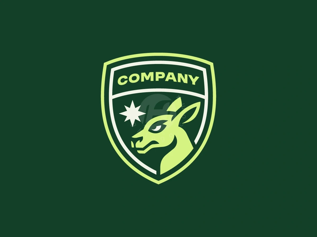 Kangaroo Star Shield Logo - Sports Logo design by Januzich for sale on Highlogo