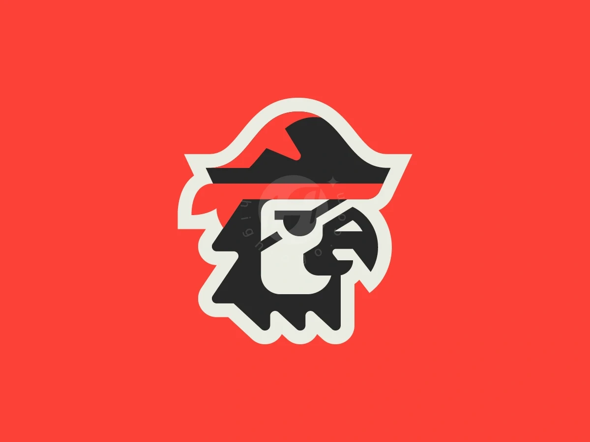 Eye Patch Parrot Pirate Logo - Animal Logo design by Januzich for sale on Highlogo