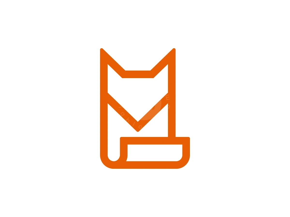 Fox Head Paper Logo With A Minimalist Look - Animal Logo design by Muhamad Adek for sale on Highlogo