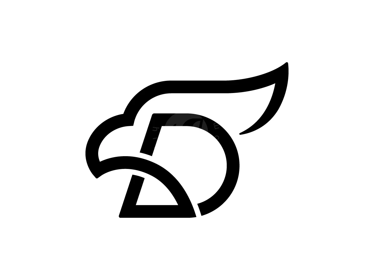 Letter D Eagle Head Logo With A Modern Look - preview 1