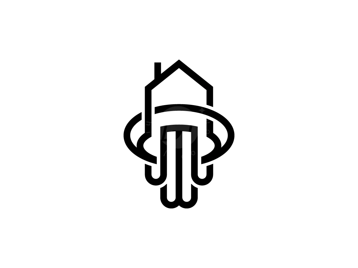 House Jellyfish Logo With A Modern Look - Animal Logo design by Muhamad Adek for sale on Highlogo