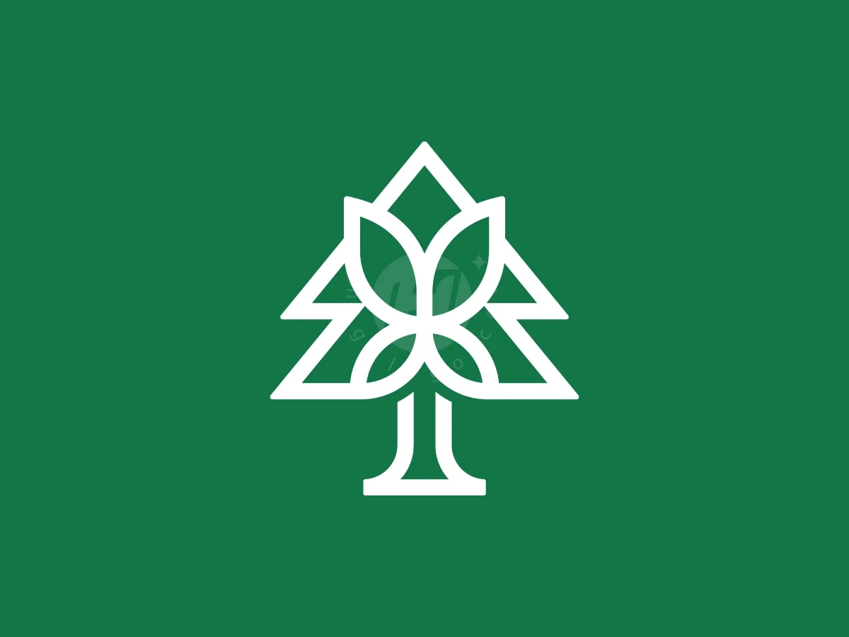Pine Tree Butterfly Logo With A Modern Look - preview 1