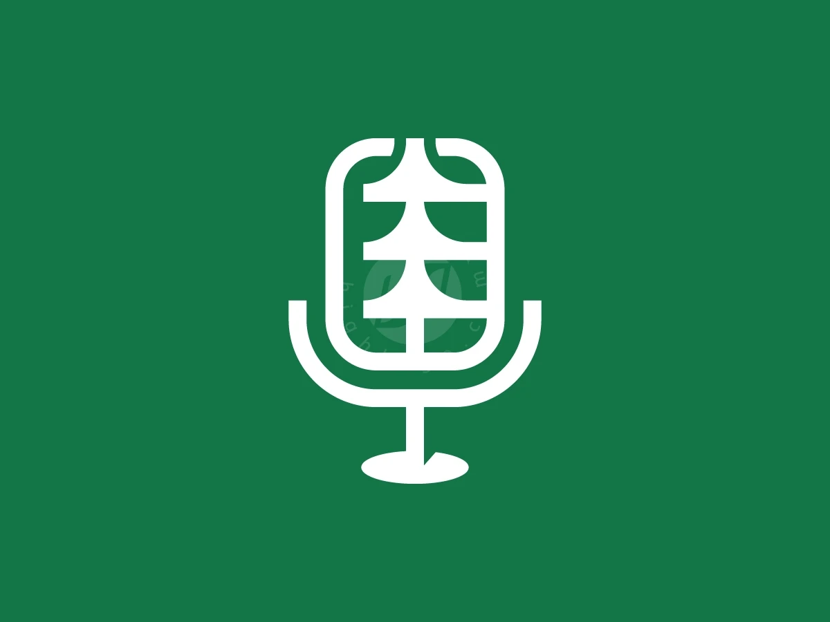 Pine Tree Podcast Logo With A Minimalist Look - preview 1