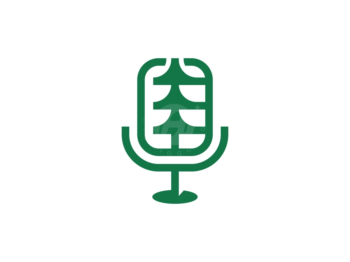 Pine Tree Podcast Logo With A Minimalist Look - Media Logo design by Muhamad Adek for sale on Highlogo