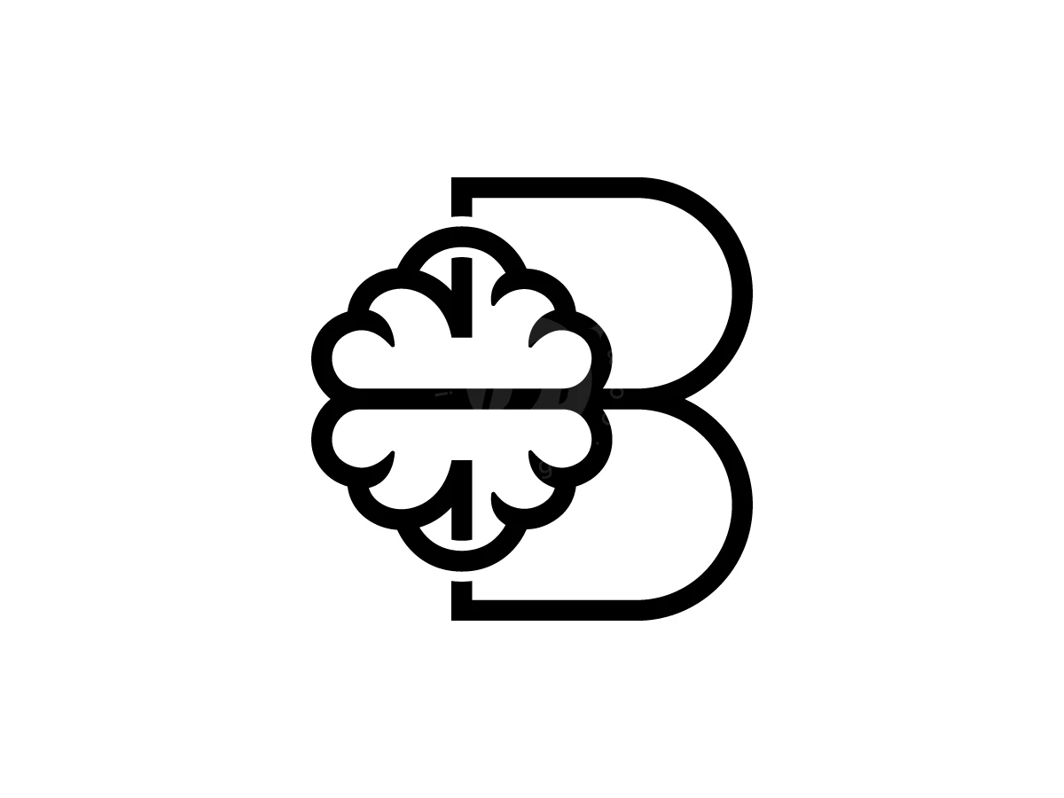 Letter B Brain Logo With A Modern Look - preview 1