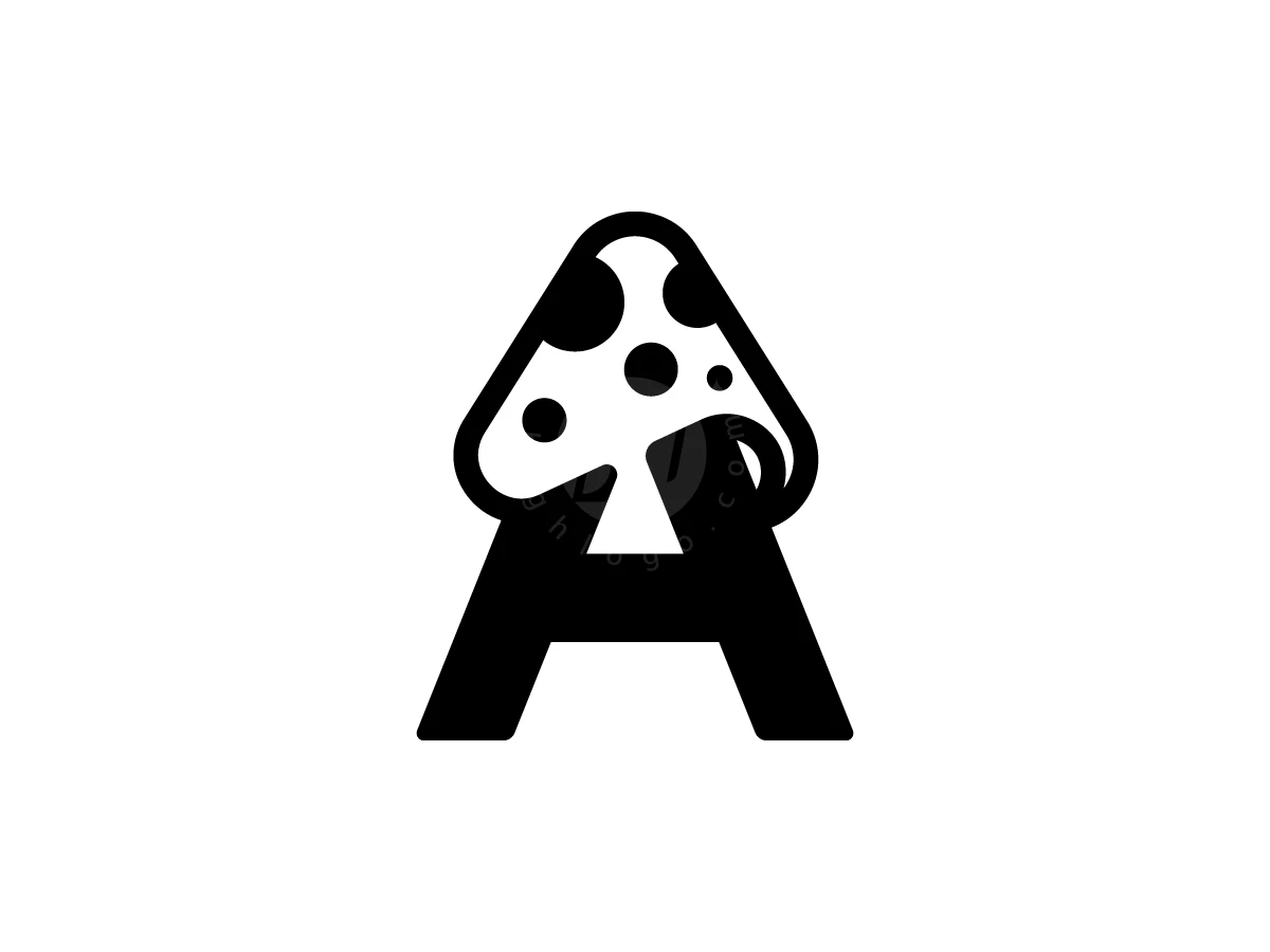 Letter A Mushroom Logo With A Modern Look - General Logo design by Muhamad Adek for sale on Highlogo