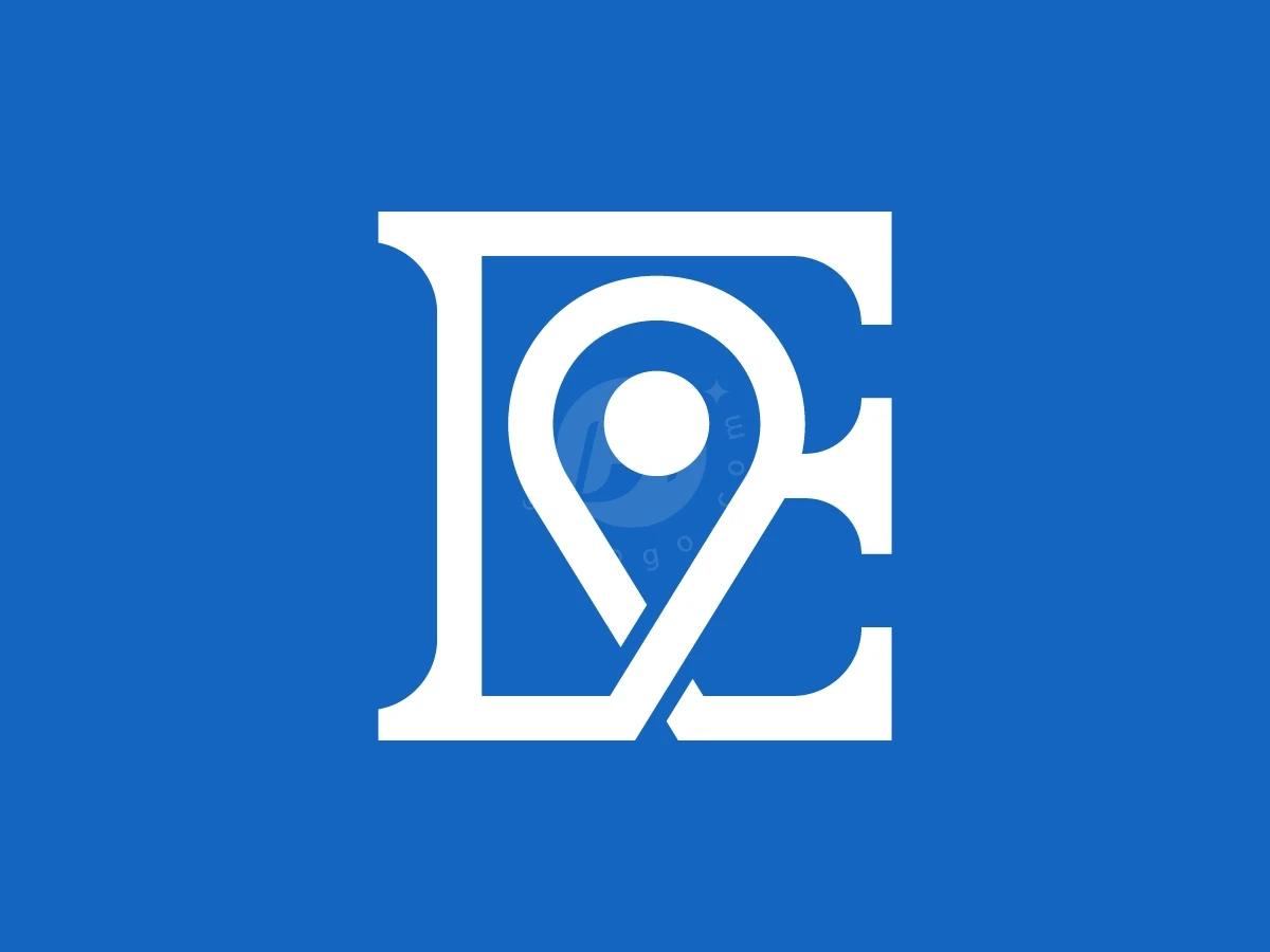 Letter E Pin Map Logo With A Modern Look - preview 1