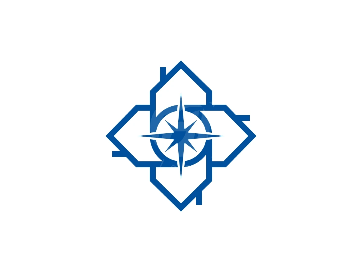 House Compass Logo With A Minimalist Look - Real Estate Logo design by Muhamad Adek for sale on Highlogo