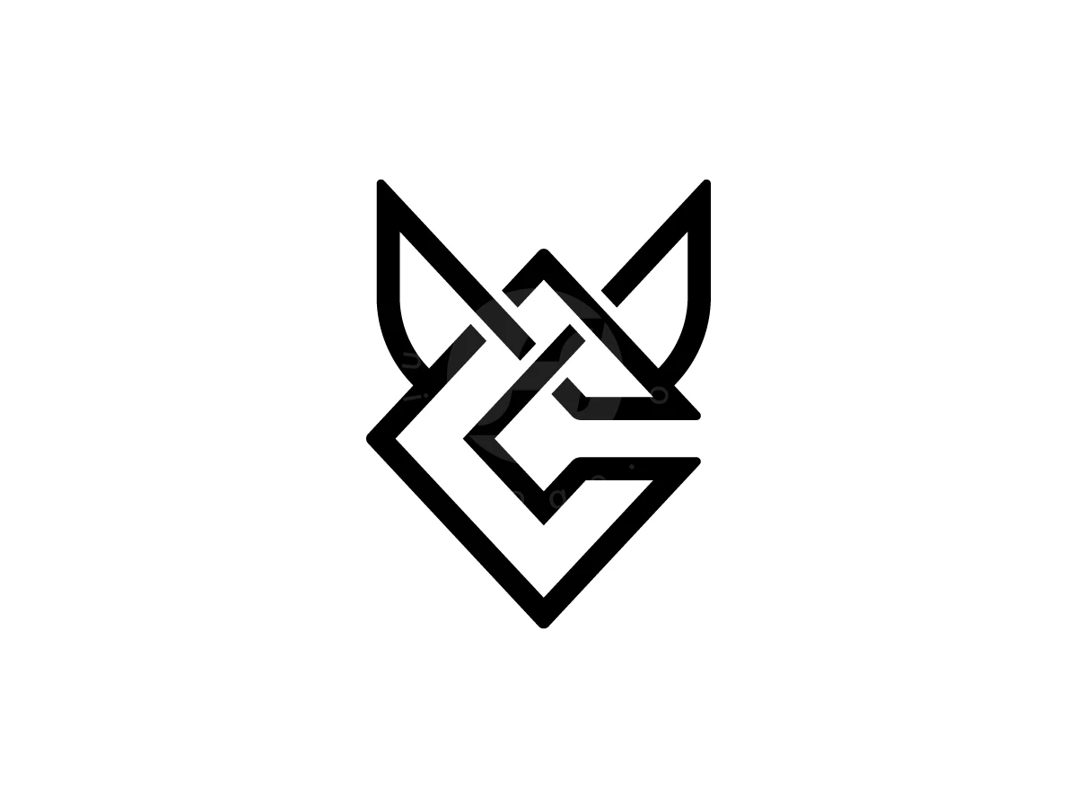 Letter C With Fox Head Logo - preview 1