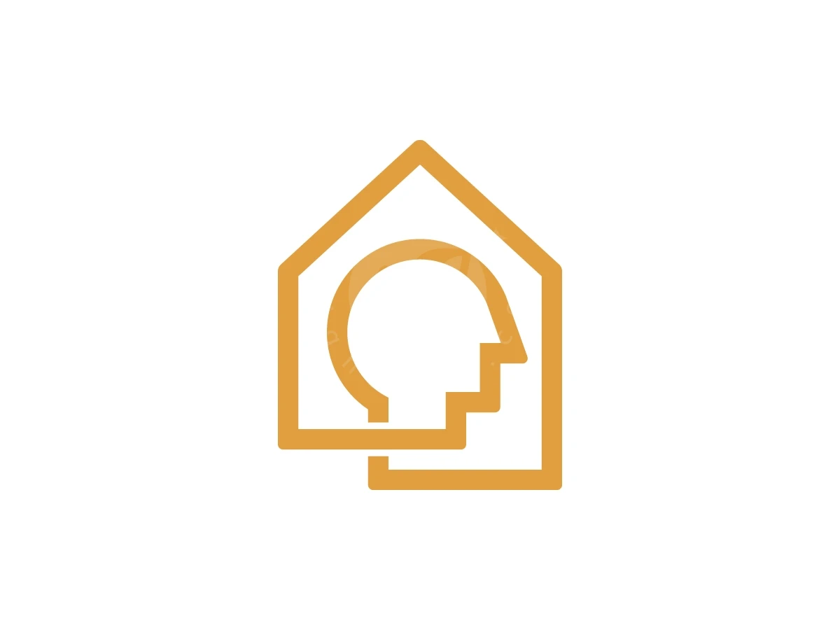 House With Human Head Logo - Real Estate Logo design by Muhamad Adek for sale on Highlogo