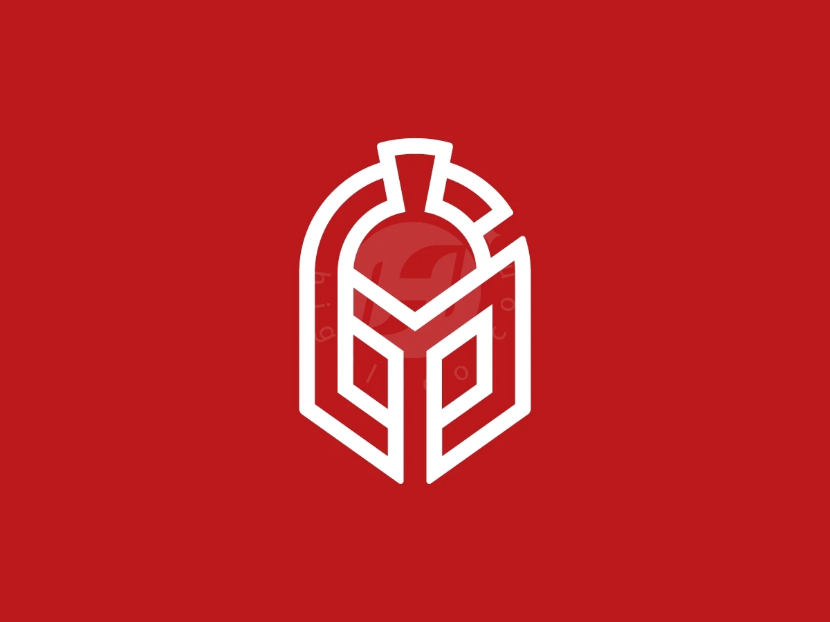 Letter G With Spartan Helmet Logo - preview 1