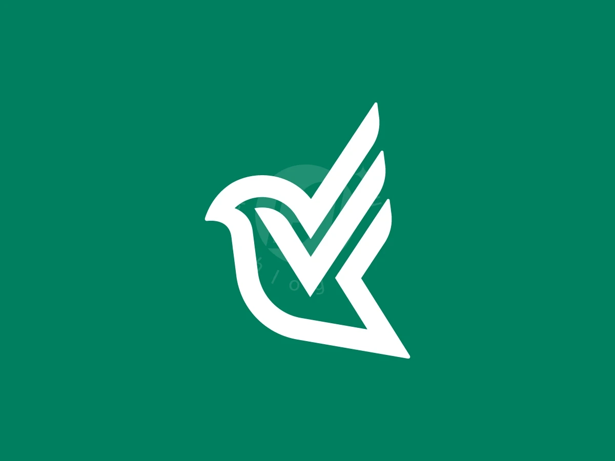 Flying Bird With Check Mark Logo - preview 1