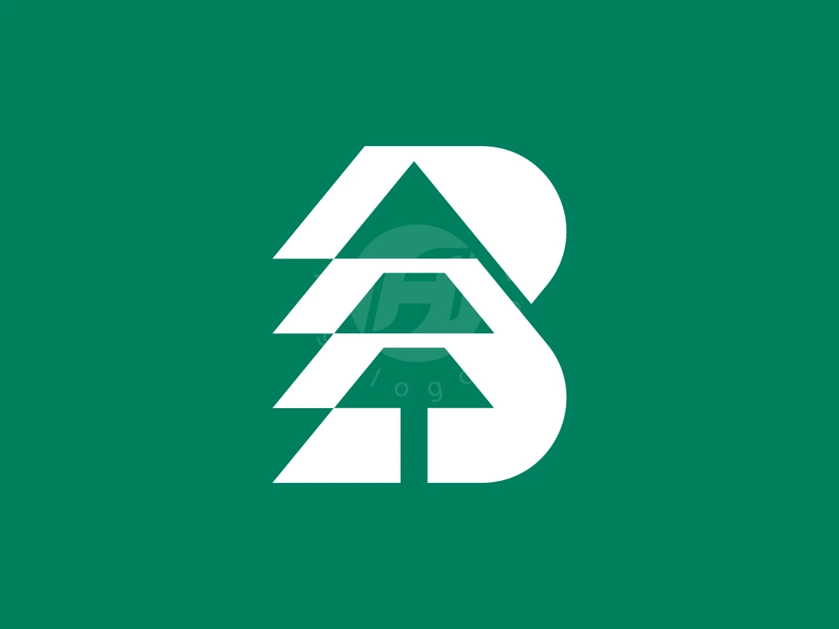 Letter B With Pine Tree Logo - preview 1