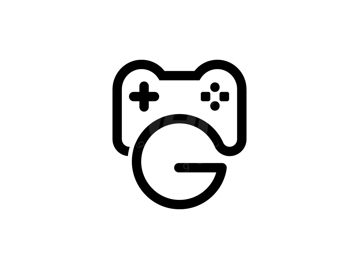 Letter G With Gamepad Logo - preview 1