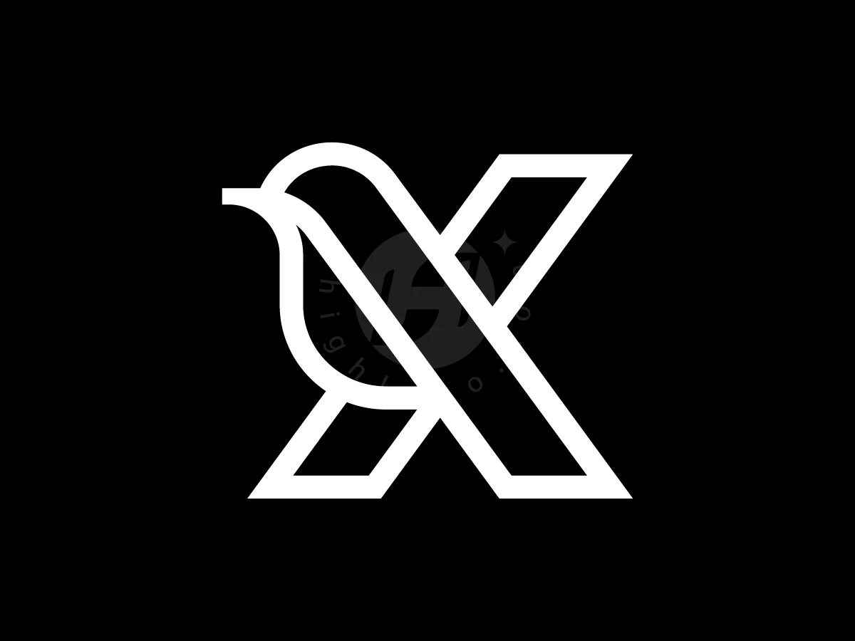 Letter X With Bird Logo - preview 1