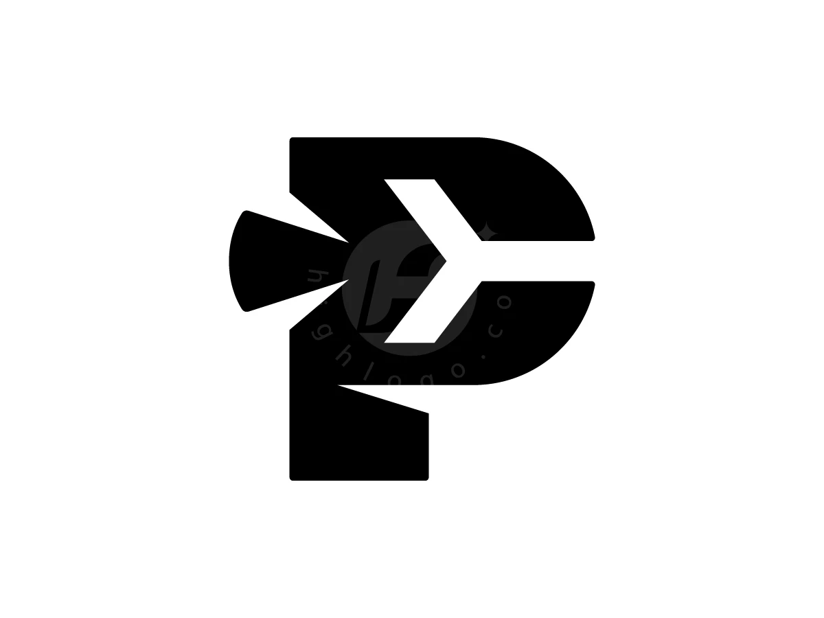Letter P With Spartan Helmet Logo - preview 1