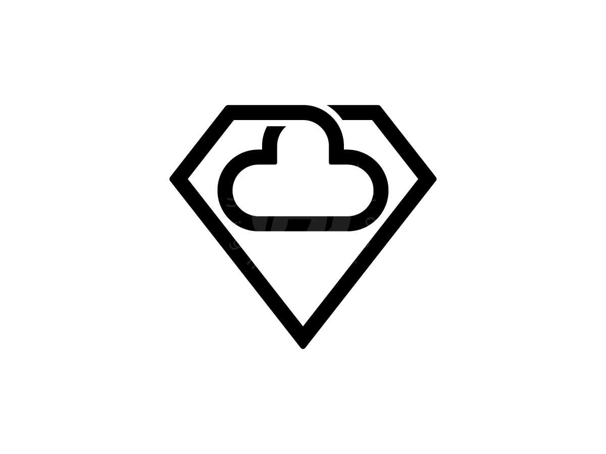 Diamond With Technology Cloud Logo - General Logo design by Muhamad Adek for sale on Highlogo