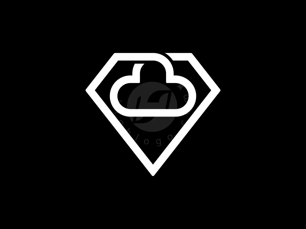 Diamond With Technology Cloud Logo - preview 1