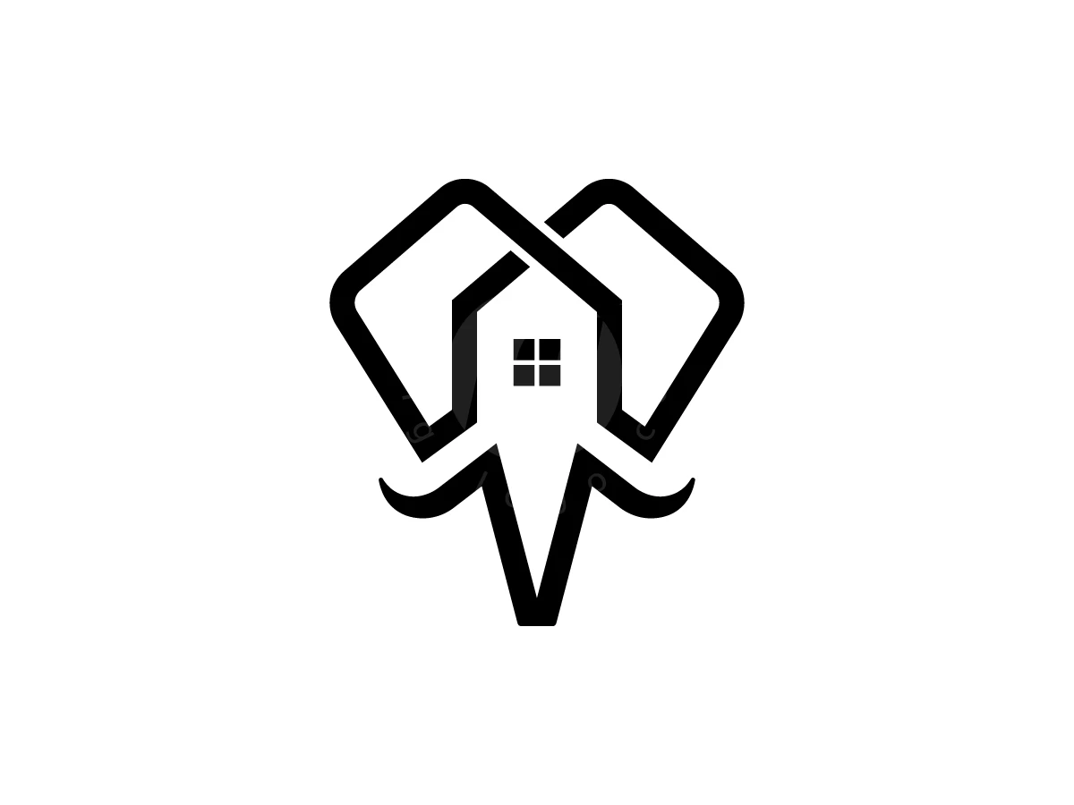 Elephant With House Logo - Animal Logo design by Muhamad Adek for sale on Highlogo
