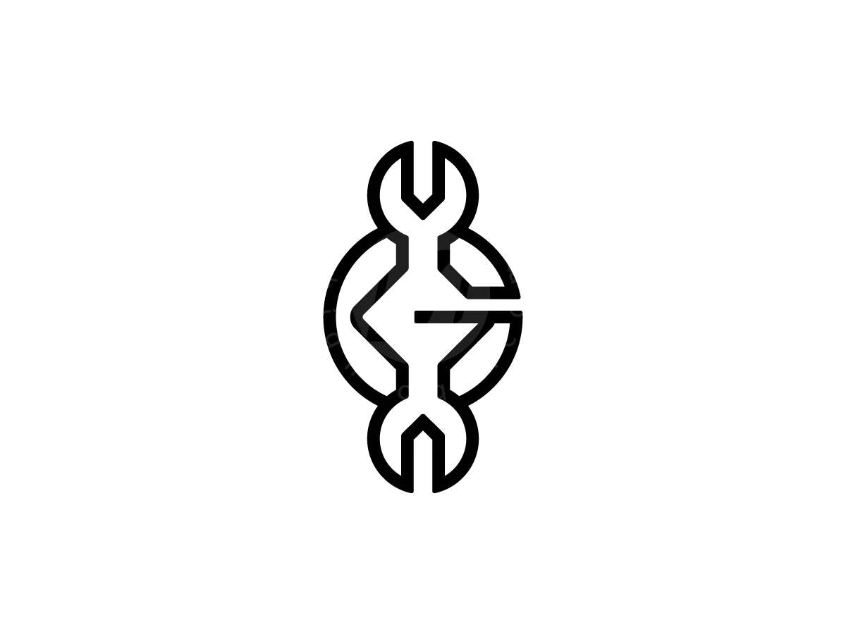 Letter G With Mechanic Wrench Logo - preview 1