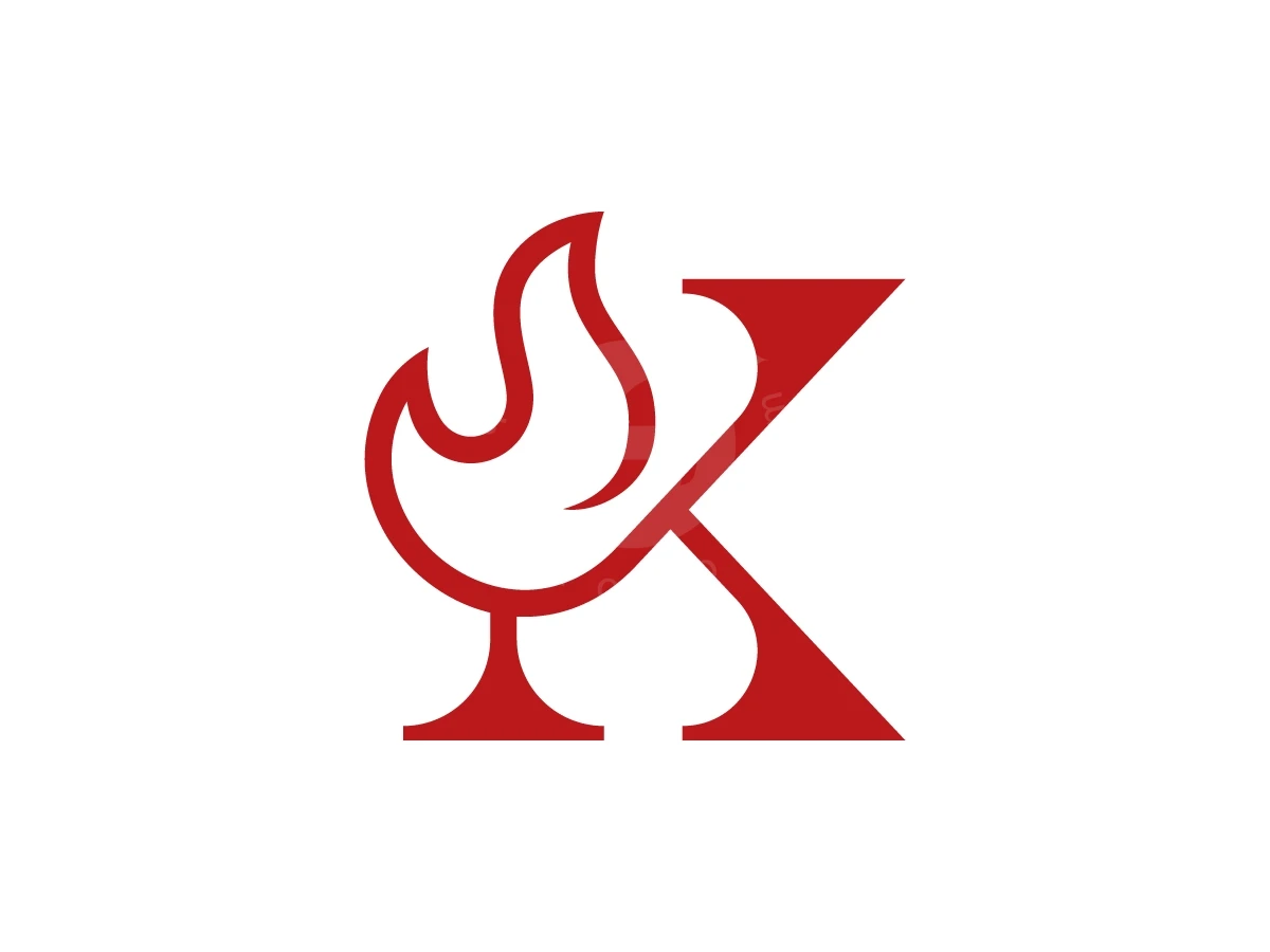 Letter K With Flame Logo - General Logo design by Muhamad Adek for sale on Highlogo