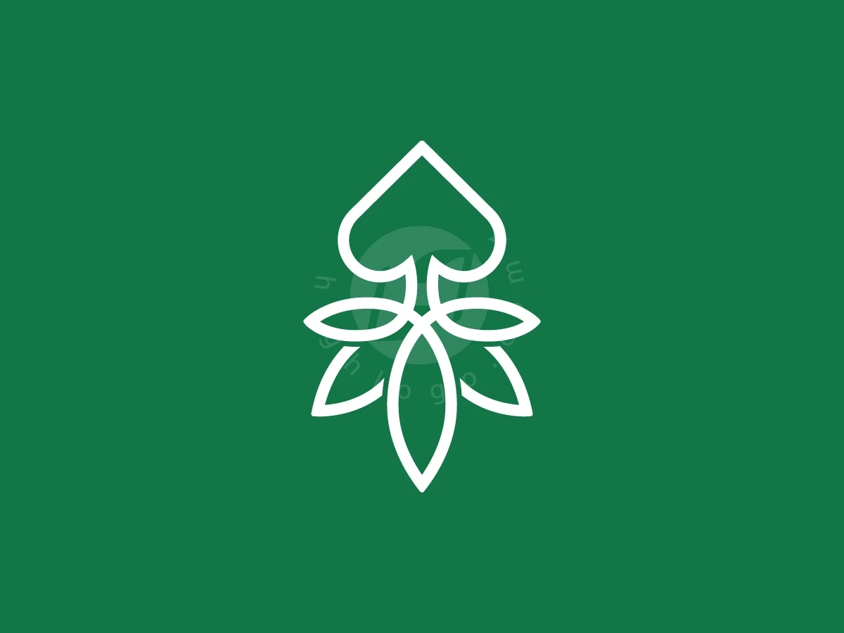 Ace Spade With Cannabis Leaf Logo - preview 1