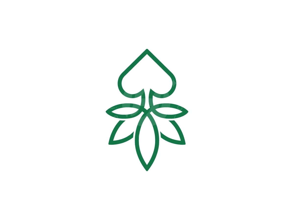 Ace Spade With Cannabis Leaf Logo - Health Logo design by Muhamad Adek for sale on Highlogo